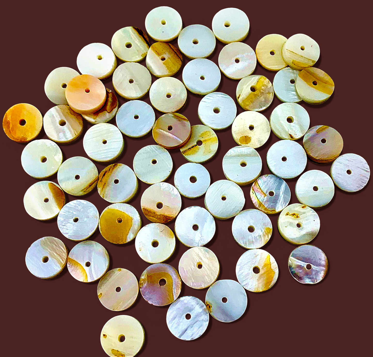 #2016 MOP Shell Disc With Center Hole 10mm