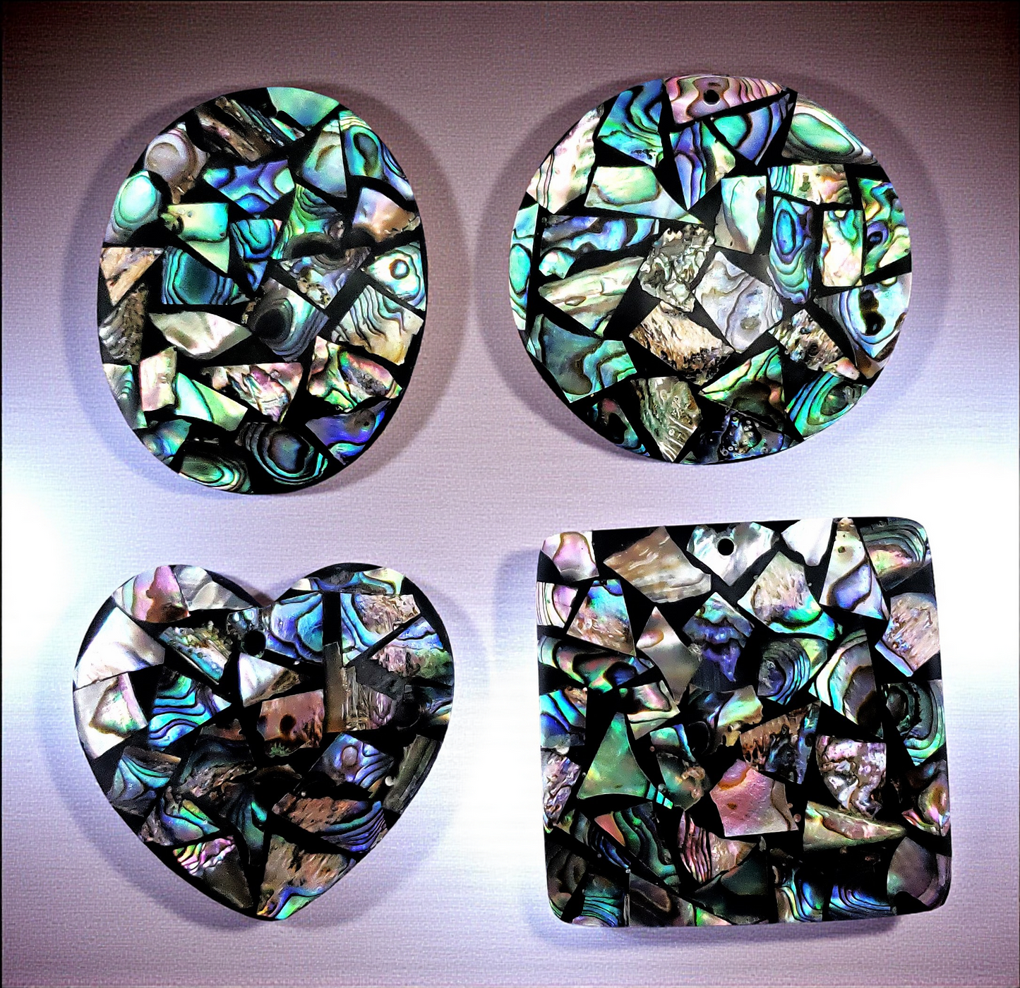 #3252 (Abalone Inlaid Pendant 1 7/8 -2 3/8")