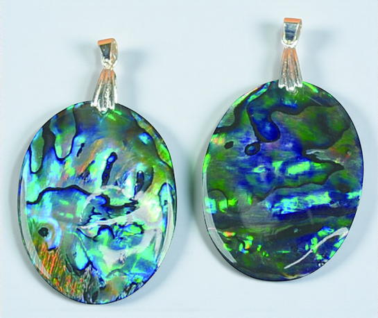#3277 Oval Abalone Shell Pendants