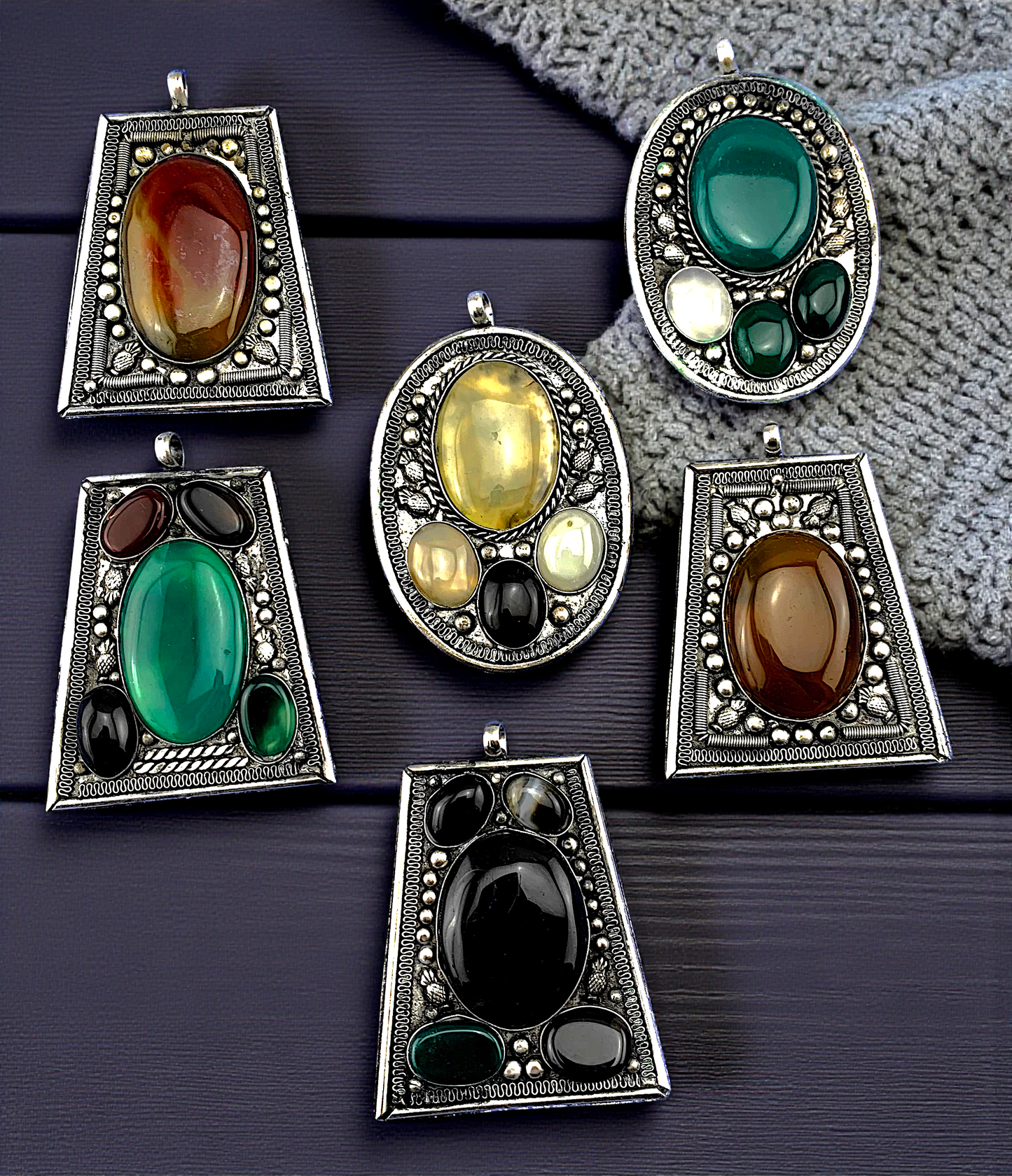 #3394 Gemstone Pendants