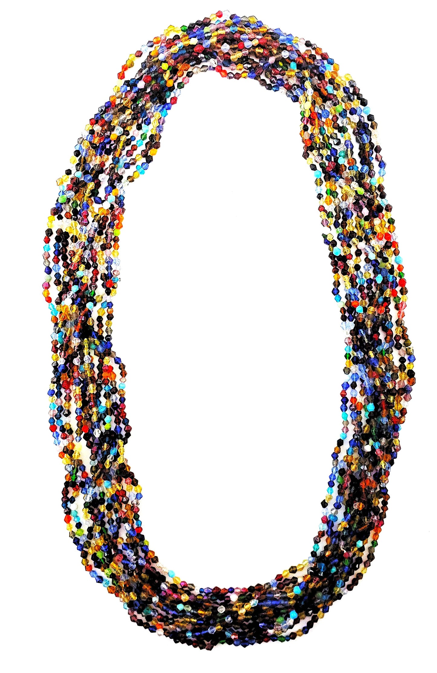 #60K-550 Multi-colored Glass Beads Strung 36"