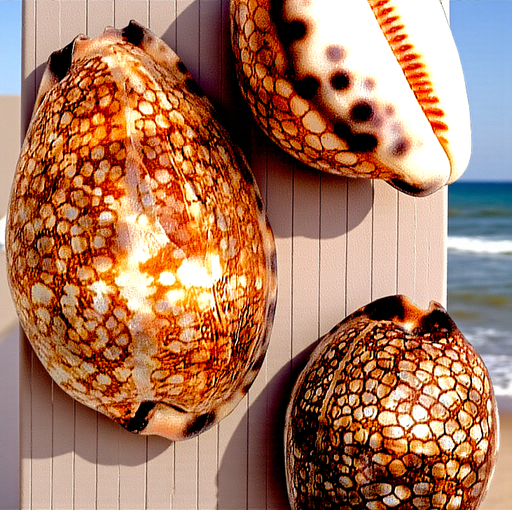 #7027 Polished Cypraea Historia 2"- 3".