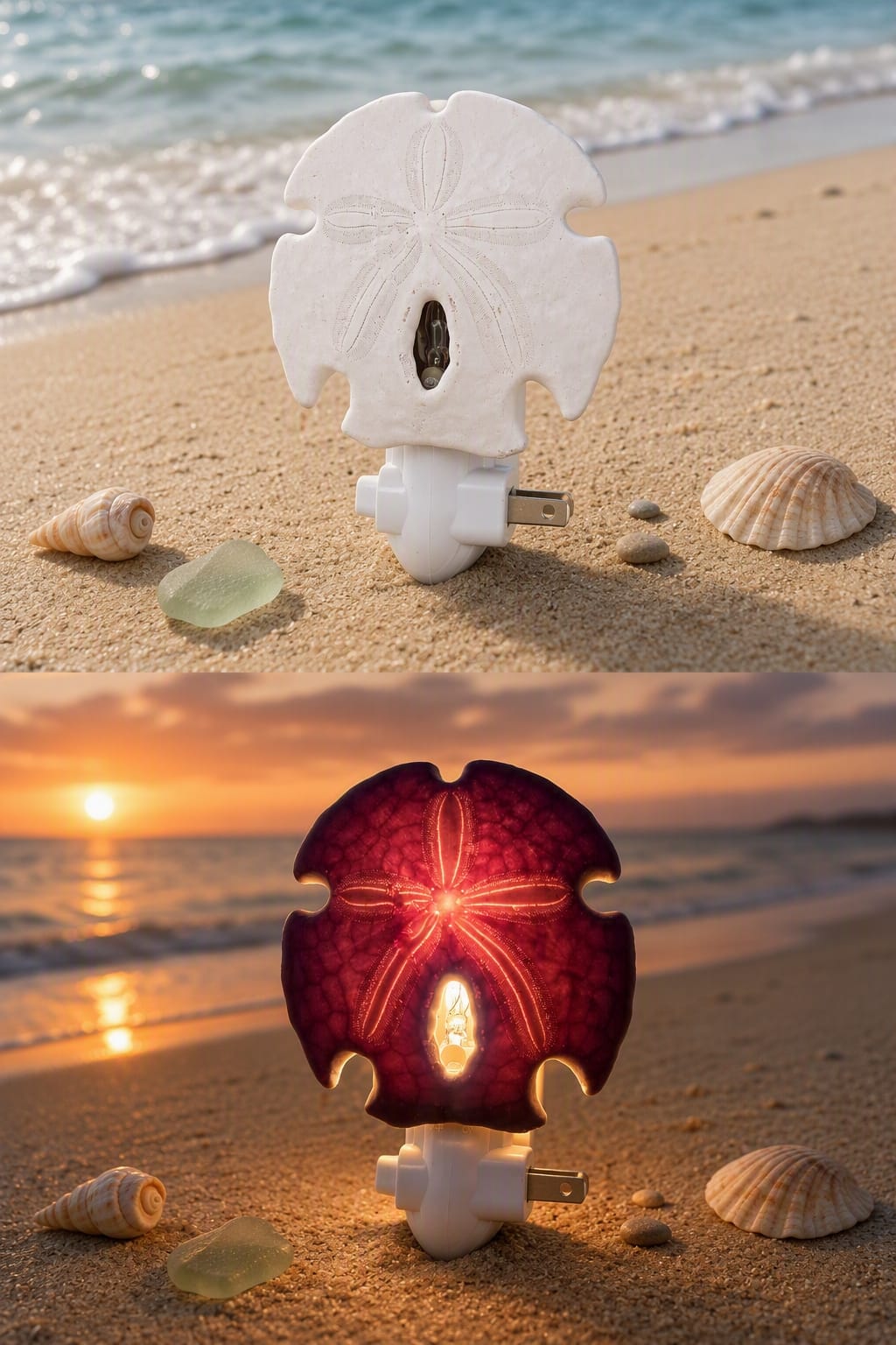 #9039 (Arrowhead Sand Dollar Night Light 3.5")