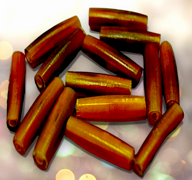 BD-74 Water Buffalo Horn Hair Pipe Beads 1 1/2"