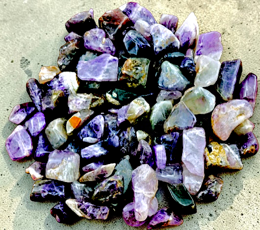 F-1257 Tumbled Amethyst Stone 15mm