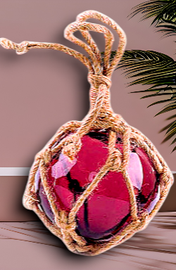 F-365 Glass Float 2" With Rope Netting