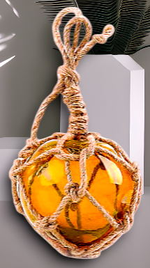 F-369 Glass Float 2" With Rope Netting