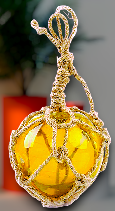 F-509 Yellow Glass Float 4"