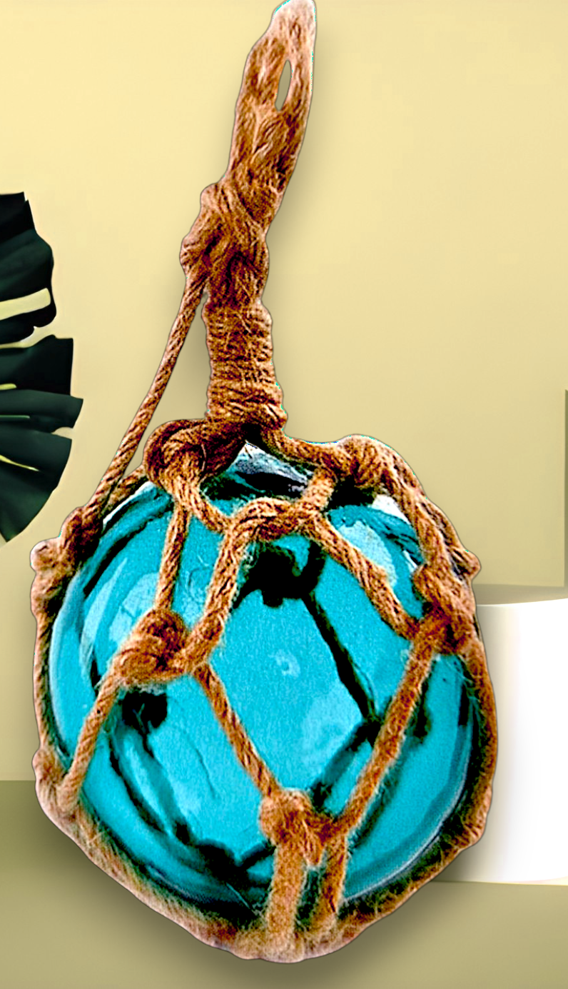 F-616 Turquoise Glass Float 8"