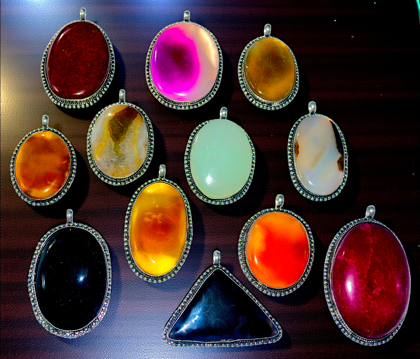 P-108 Assorted Gemstone Pendants