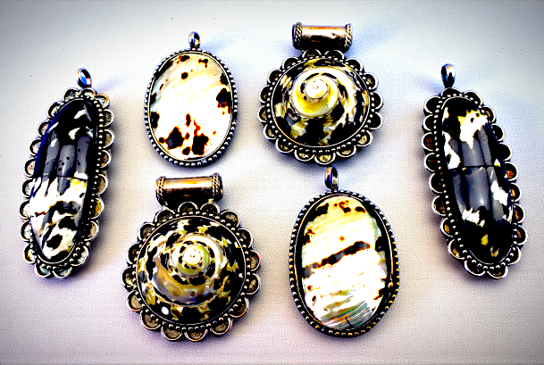 T-2493 Megpie seashell Pendants