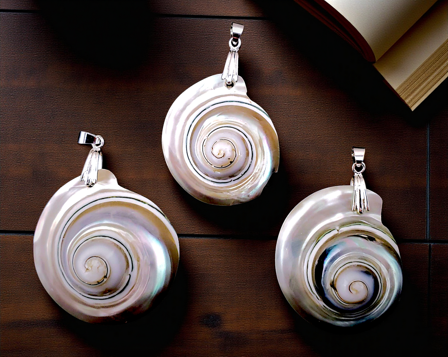 T-2886 Jade Turbo Spiral Pendants
