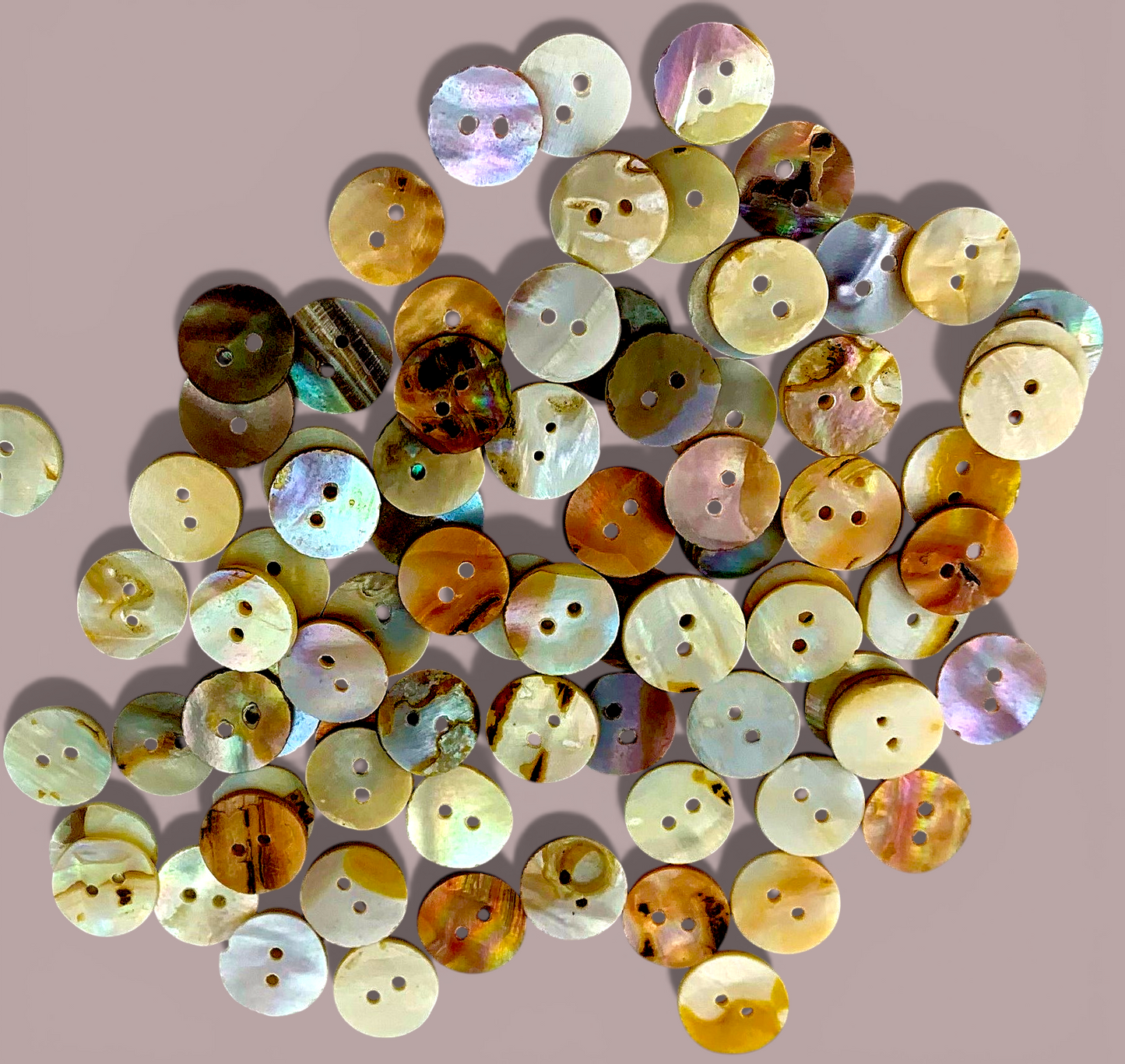 #2010 MOP Cut Buttons 14mm
