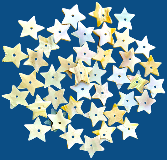 #2019 MOP Shell Star-design With Center Hole 15mm