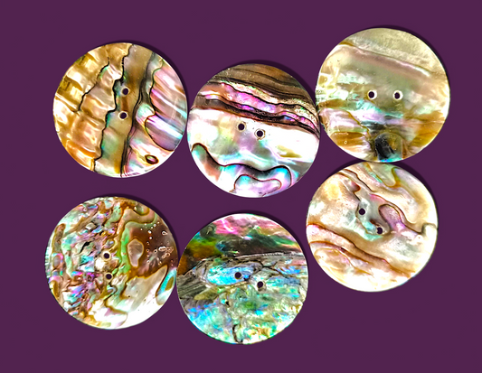 #2290 Green Abalone Buttons 25mm