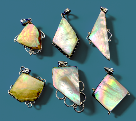 #3304 Mother of Pearl Inlaid Pendants