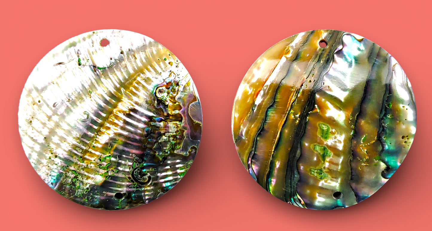 #3311 Green Abalone Disc 55mm Top Hole