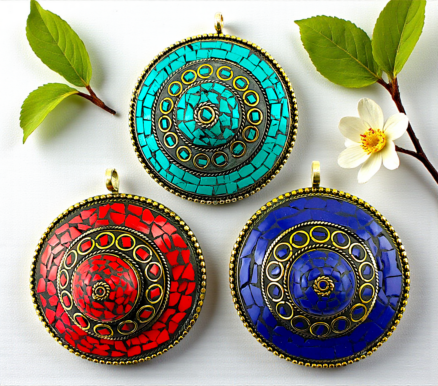 #3411 Tibetan-inspired pendants