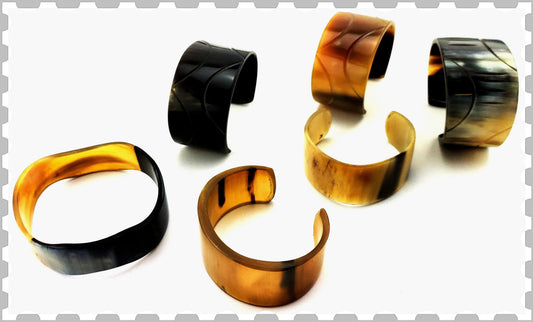 #4107 Buffalo HOrn Open-Cuff Bracelet