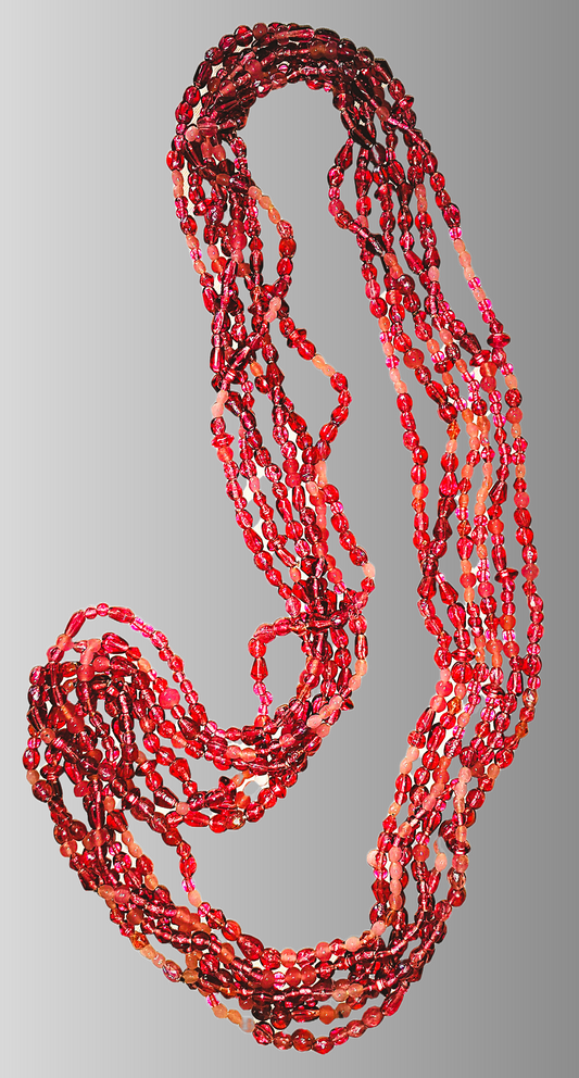 #45D Peach Glassbeads 36"