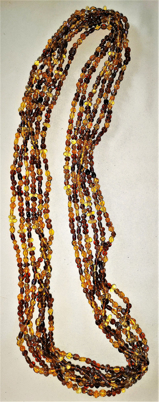 #45G Raw Sienna Glass Beads 36"