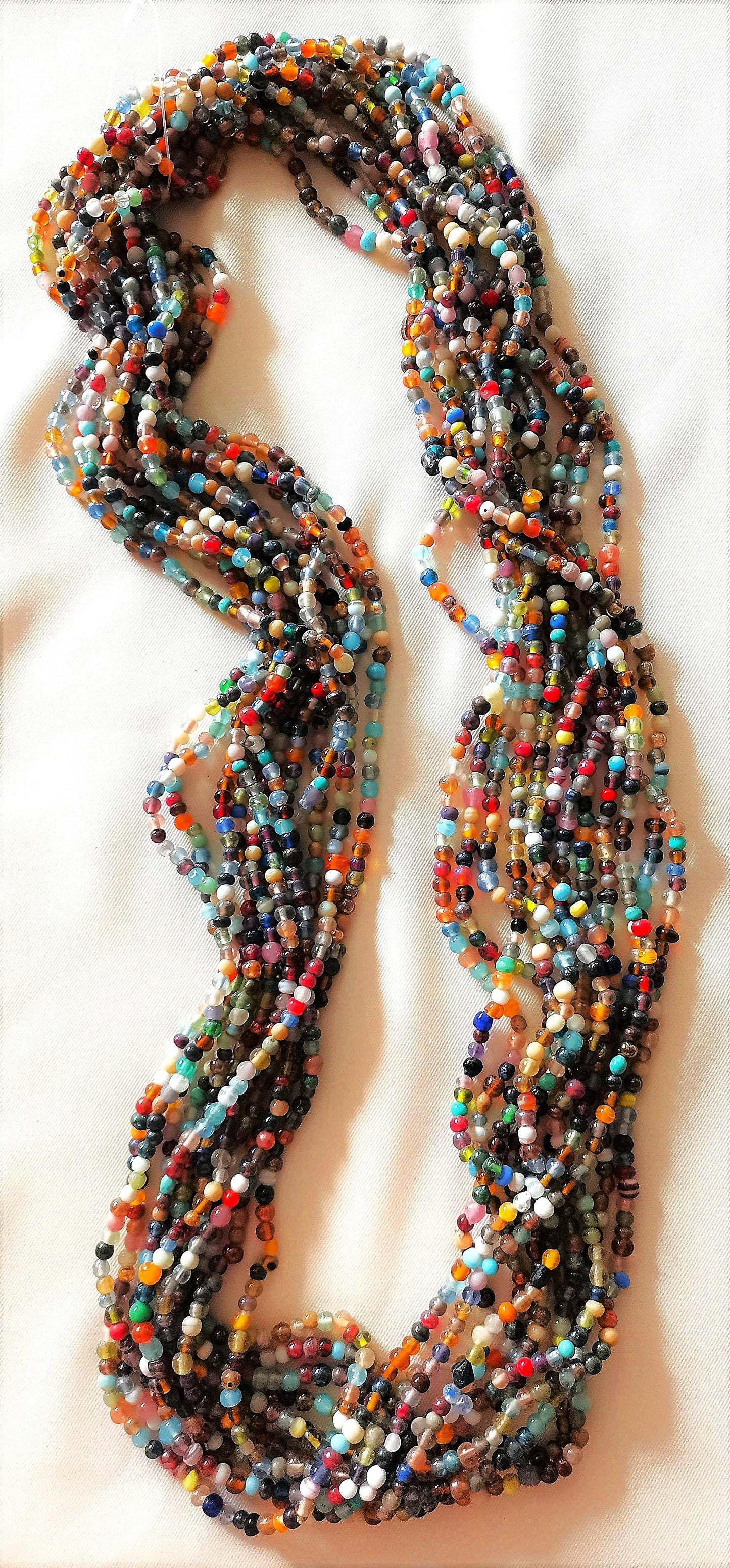 #45K Multi-colored Glass Beads 36"
