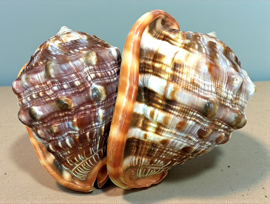 #7040 Polished Cameo shells 6"+