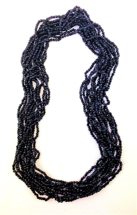 #70A-618 Black Glass Beads 36"