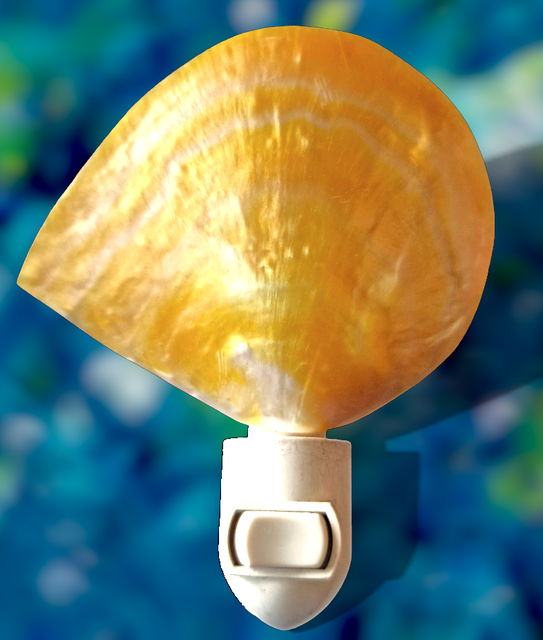 #7505 Golden MOP Natural Shape Nightlight 4"- 5"