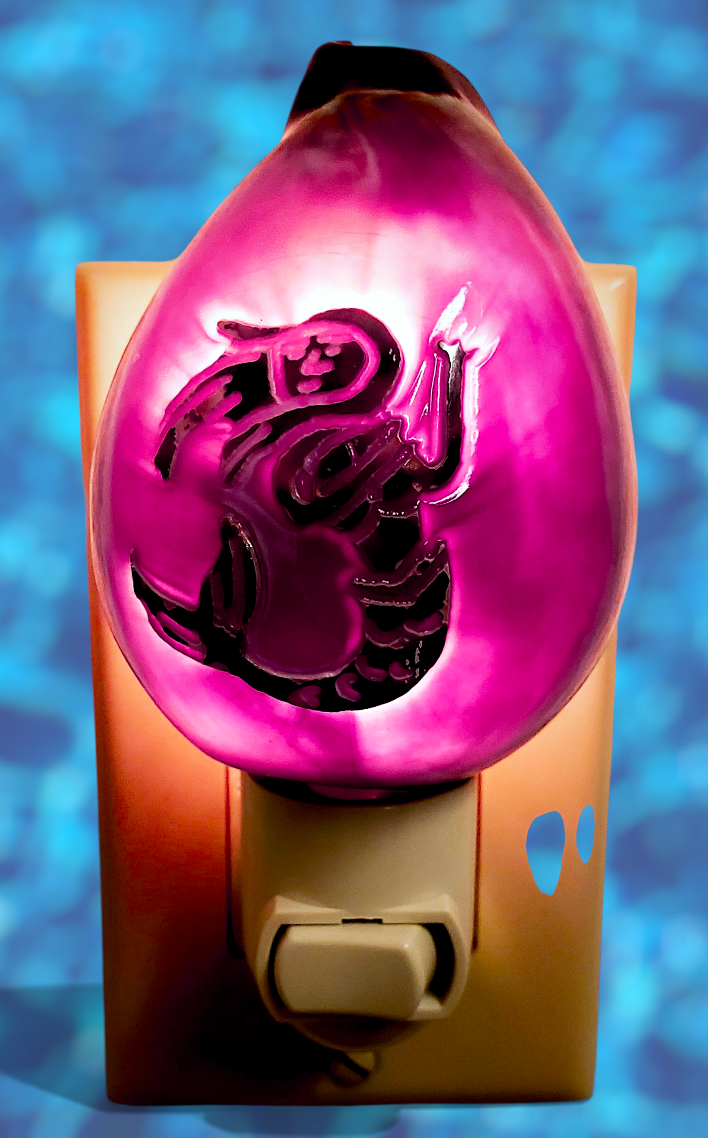 #7627 Tiger cowrie carved "Mermaid" nightlight 4"- 5"
