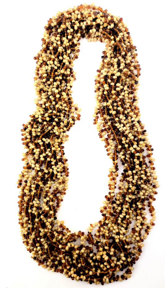 85D-410 Brown Glass Beads 36"
