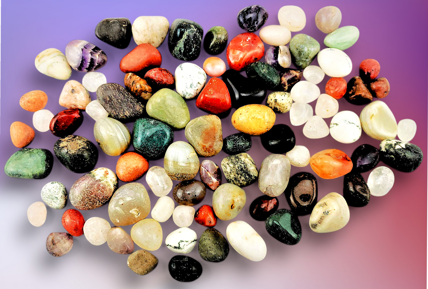 BD-16 Tumbled Natural Stone Pebbles 1/8 - 1 1/2"
