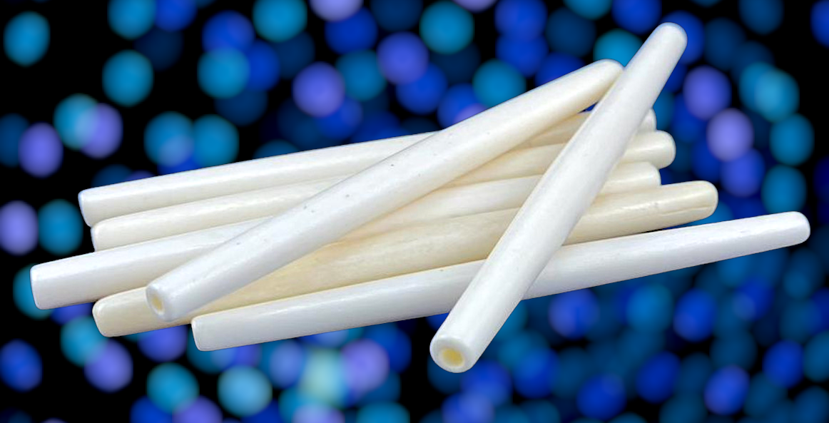 BD-9 Buffalo Bone Hair Pipes Beads 3"