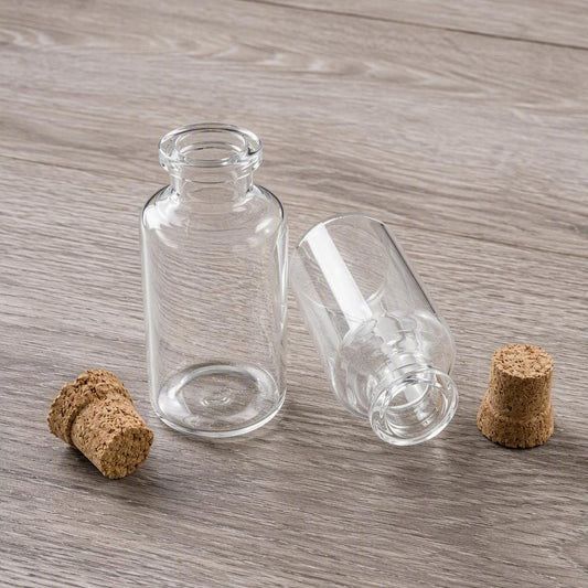 F-1232 (Glass Bottles with Cork) (2 1/2x1 2/8") (30 ML)