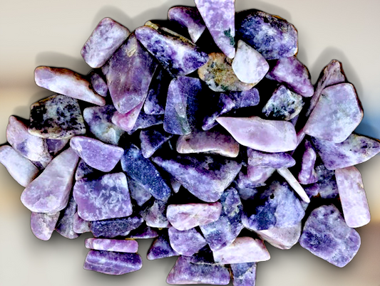 F-1252 Natural Lepidolite Stone Nuggets 15mm