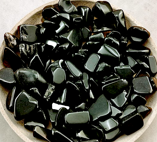 F-1263 Black Obsidian Stone 15mm
