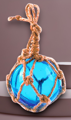 F-363 Glass Float 2" With Rope Netting