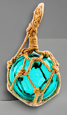 F-366 Glass Float 2" With Rope Netting