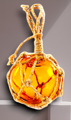 F-370 Glass Float 2" With Rope Netting