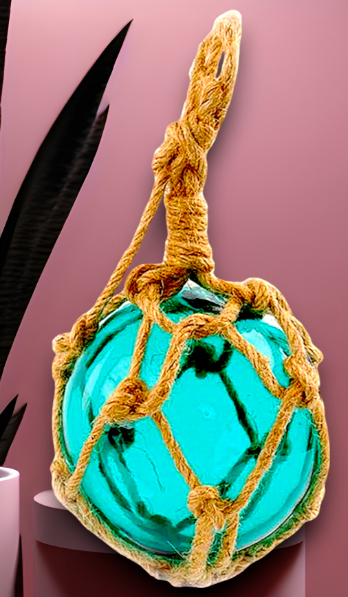 F-506 Turquoise Glass Float 4"