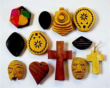 P-11B Wooden Charms and Pendants