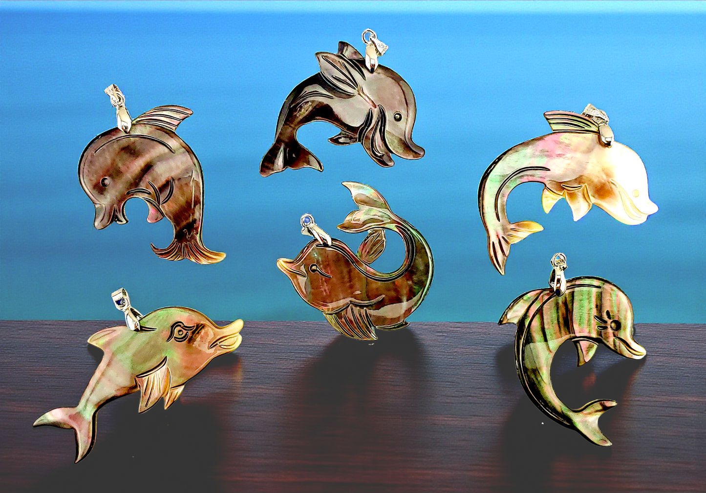 P-173 Mother of Pearl Carved Pendants