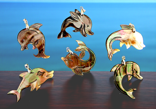 P-173 Mother of Pearl Carved Pendants