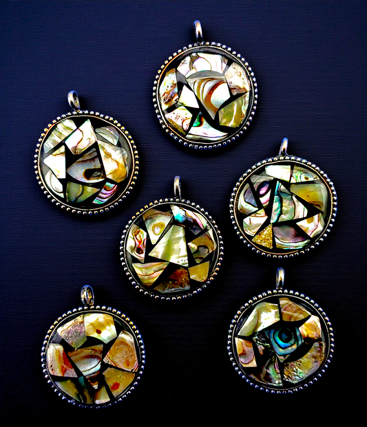 T-2608 Abalone Mosaic Pendants