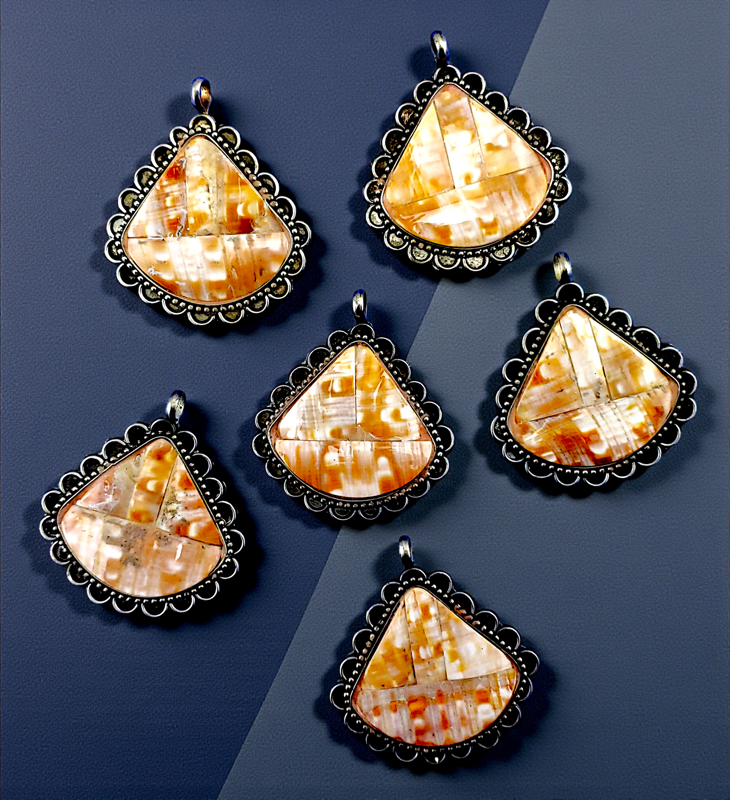 T-2610 Cameo Shell Mosaic Pendants