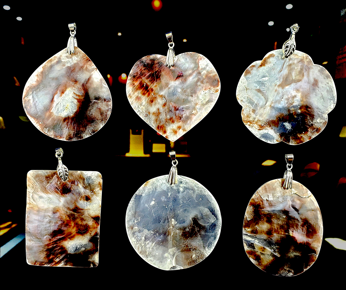 T-2836 Placuna Shell Pendants