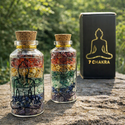 F-1233 (Chakra Stone Nuggets in a Bottle) (4.5x3.75")